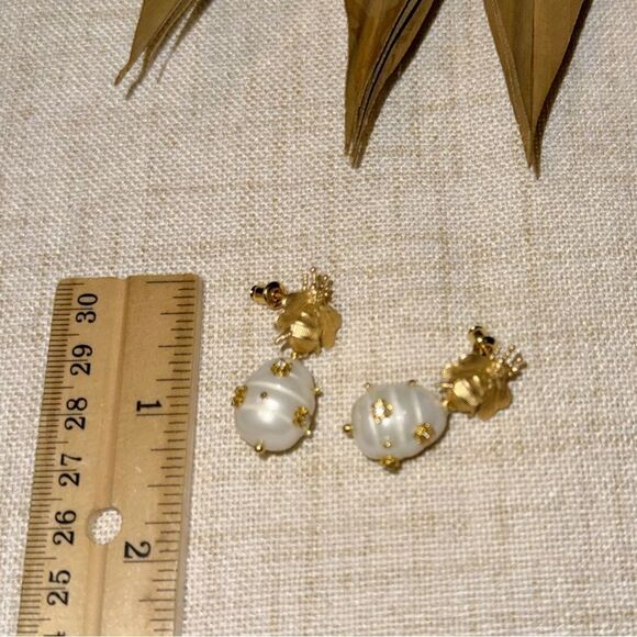 Boho pearl drop earrings M531 - Picture 5 of 5